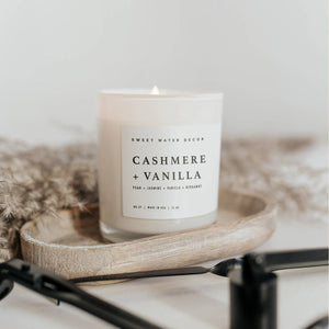 Cashmere and Vanilla 11 oz Soy Candle - Home Decor & Gifts