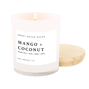 Mango and Coconut 11 oz Soy Candle - Decor & Gifts