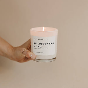 Wildflowers and Salt 11 oz Soy Candle - Home Decor & Gifts