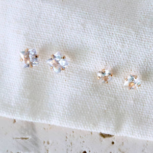 CZ Pave Stud Earrings: 6mm