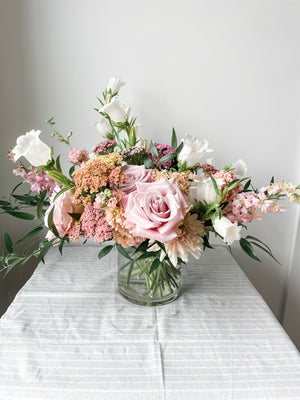 Glass vase Garden Arrangement - Centerpiece