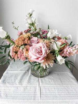 Glass vase Garden Arrangement - Centerpiece