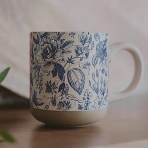 *NEW* Blue Delft Stoneware Coffee Mug - Spring Home Decor