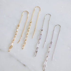 Paperclip Threader Earrings: GOLD