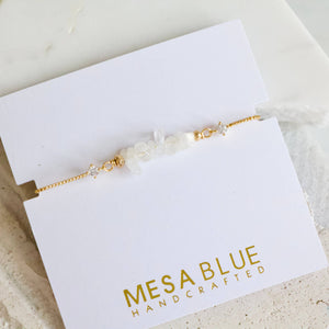 Moonstone Chip Adjustable Bracelet