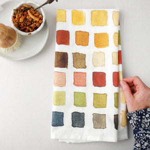 tea towel - autumn paint swatch