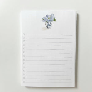 checklist notepad: Hydrangea bouquet