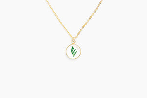 Fern Necklace Gold Pressed Flower Jewelry