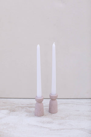Minimalist Tapered Candle Holders- tall terracotta