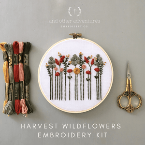 Beginner Embroidery Kit - Harvest Wildflowers