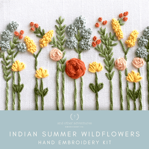Beginner Embroidery Kit - Wildflowers Indian Summer