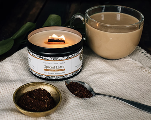 Spiced Latte Essential Oil Large Tin Candle