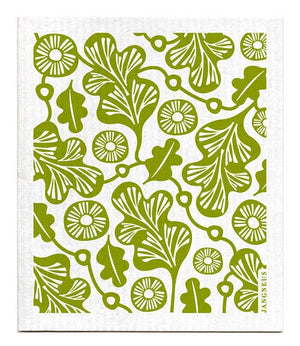 Swedish Dishcloth - Oak Leaf - Green