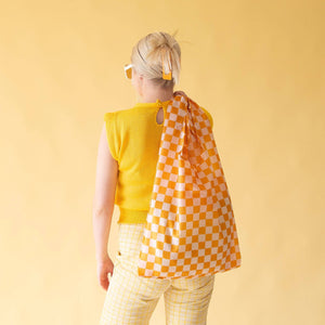 Marigold Check Reusable Bag