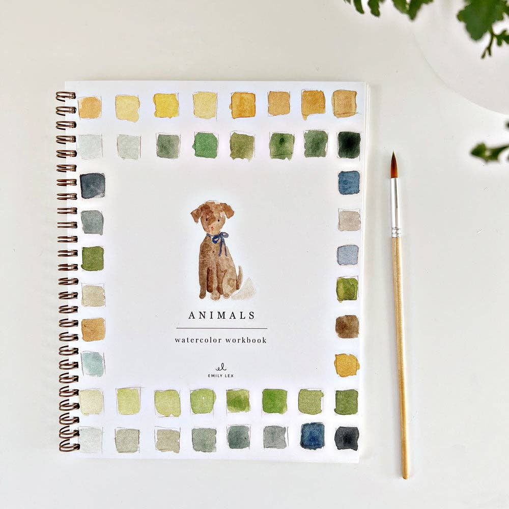 Watercolor Workbook: Flowers, Feathers, and Animal Friends: 25  Beginner-Friendly Projects on Premium Watercolor Paper (Watercolor Workbook  Series)